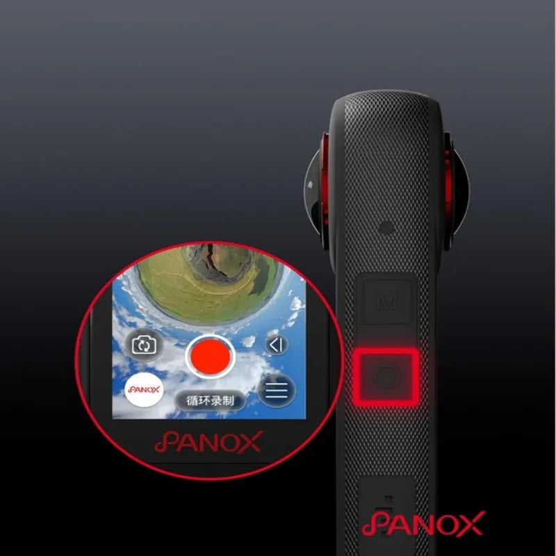 PanoX V3 360°Action Camera IPX8 Waterproof 1600mAh Replaceable Battery 5.7K Loop Recording 12K HDR 360°Photo