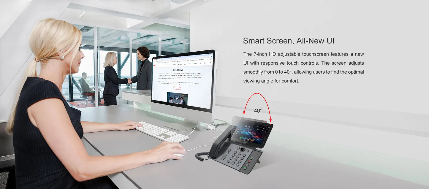 7-inch rotatable IPS touchscreen Prime Business Phone built-in 2.4G & 5G Wi-Fi (Wi-Fi 6)