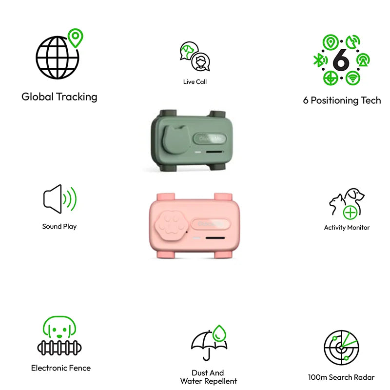 Glocalme Pet gps tracker pet phone Global tracking electronic fence
