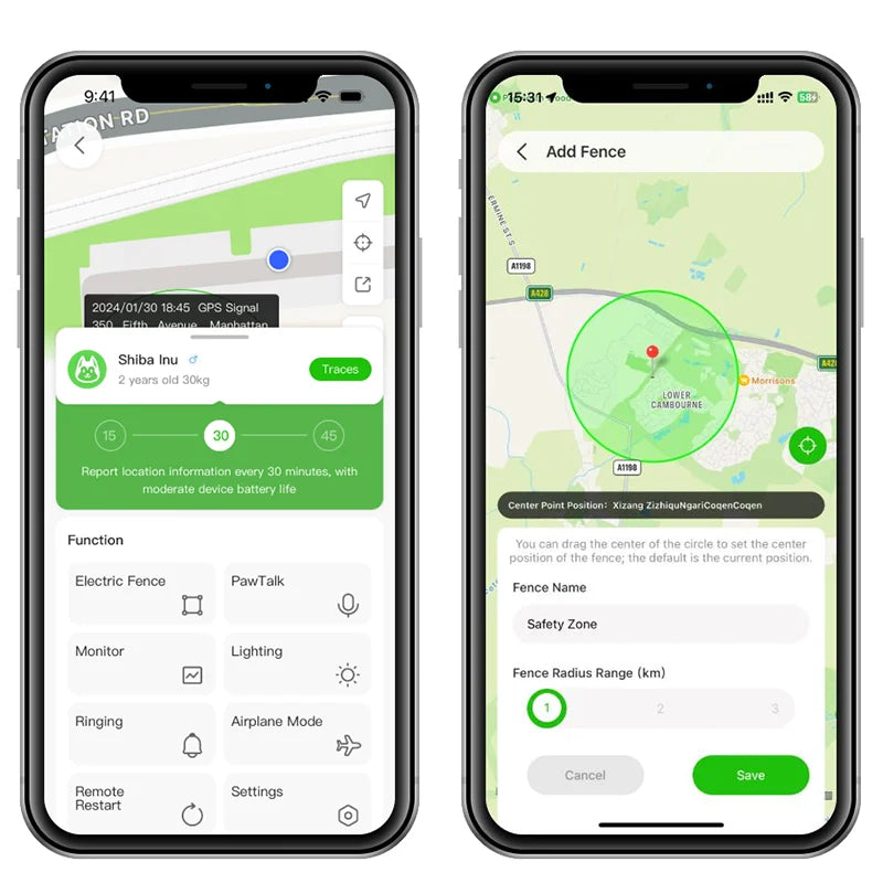 Glocalme Pet gps tracker pet phone Global tracking electronic fence