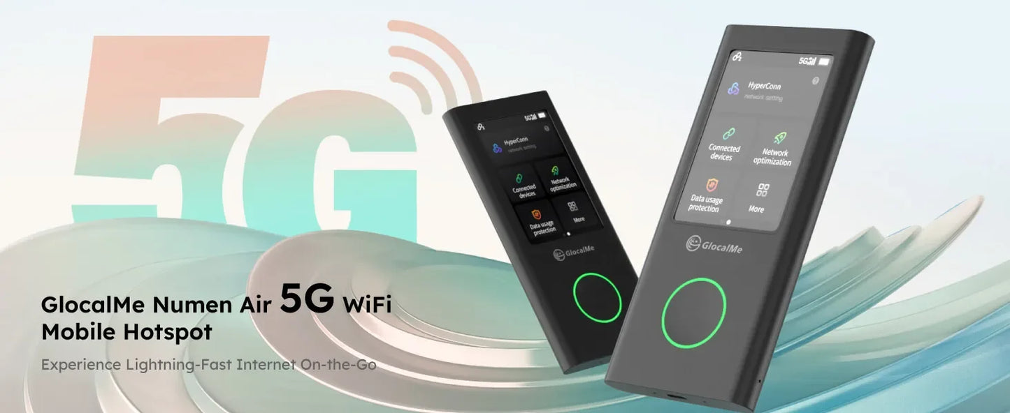 GlocalMe U50 Numen Air 5G Global cloudsim Router High Speed Portable Router WiFi Hotspot business travel network data