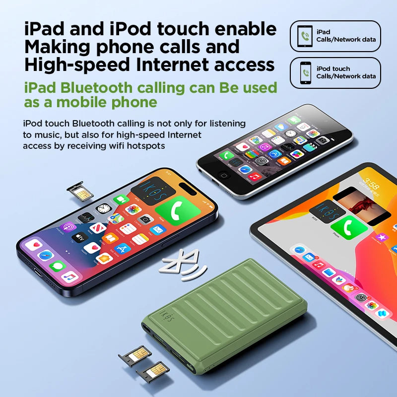 Hindetel iKOS K7 Dual Sim Dual Standby Adapter iKOS K7 Call/SMS/Data Share для iPhone5-15 Pro Max/i Pod Touch/i Pad