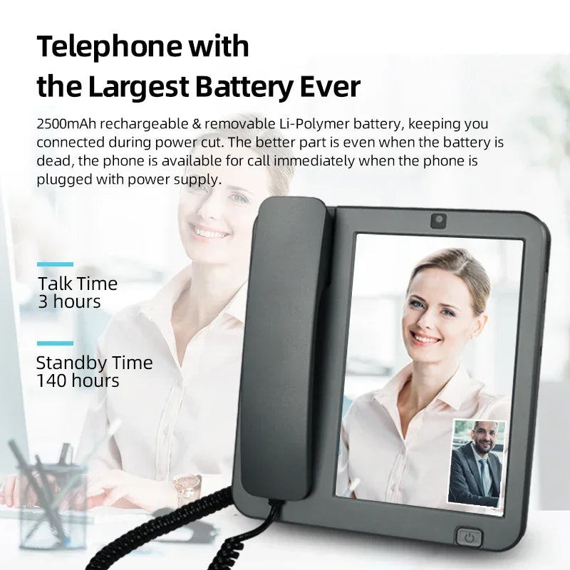 4G LTE Android 10 Fixed Wireless / Cordless Desktop Phone with VoLTE, WIFI,BT and WIFI HOTSPOT