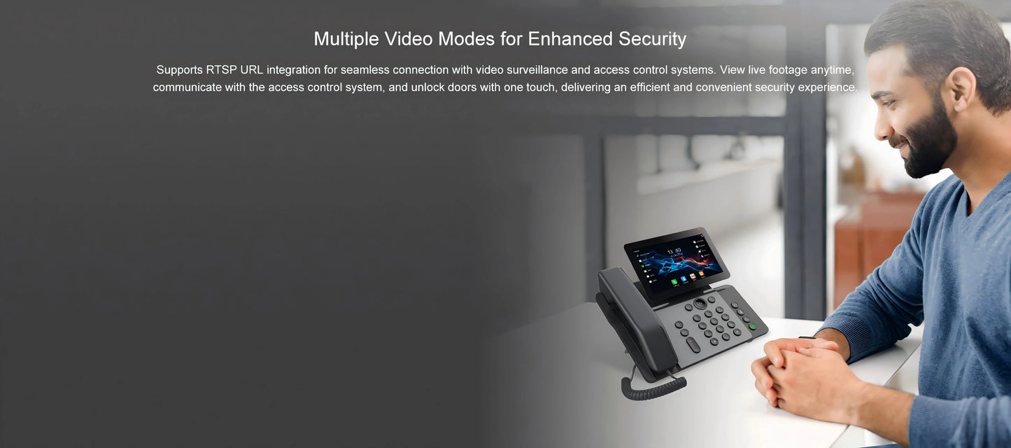 7-inch rotatable IPS touchscreen Prime Business Phone  built-in 2.4G & 5G Wi-Fi (Wi-Fi 6)