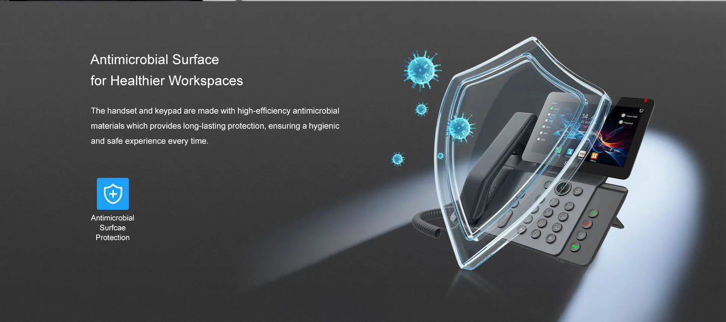 7-inch rotatable IPS touchscreen Prime Business Phone  built-in 2.4G & 5G Wi-Fi (Wi-Fi 6)