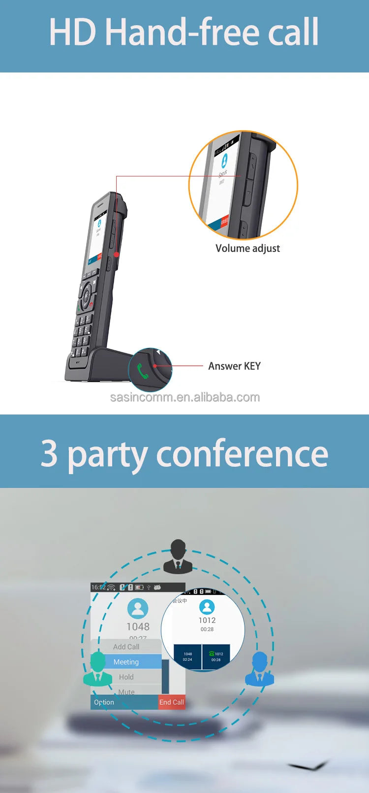 Hindetel lte wifi 2.4G Cordless Phone SIP VOIP  hotspot recording ip phone Cordless 4G SIP Phone  Desktop VoIP