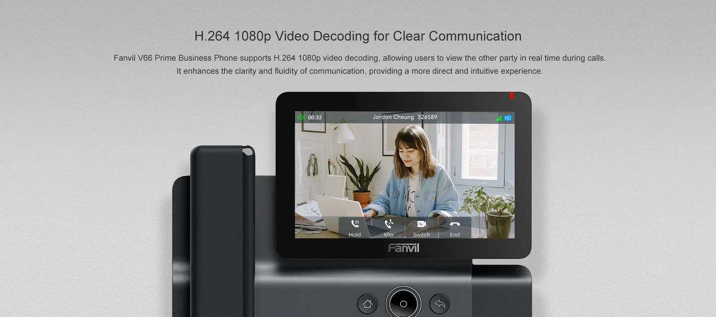 7-inch rotatable IPS touchscreen Prime Business Phone  built-in 2.4G & 5G Wi-Fi (Wi-Fi 6)