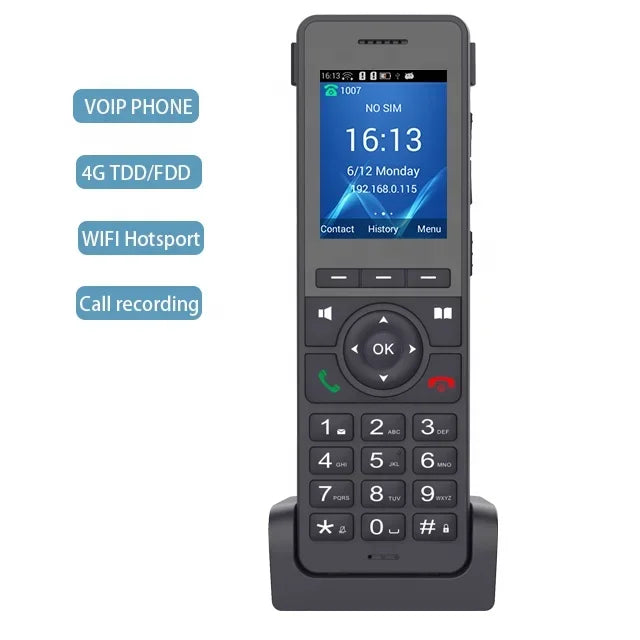 Hindetel lte wifi 2.4G Cordless Phone SIP VOIP hotspot recording ip